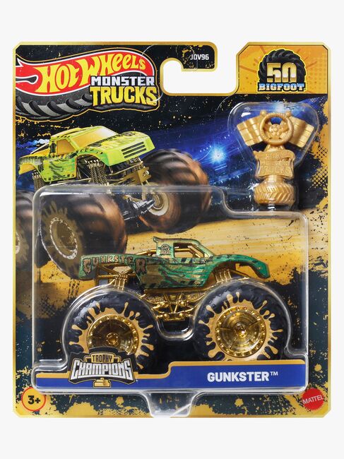 Hot Wheels Monstertrucks Bigfoot Trophy Champions Bil Blandet Udvalg
