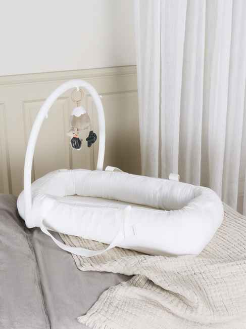 Alice & Fox ALBA Babynest med Håndtag, White Muslin