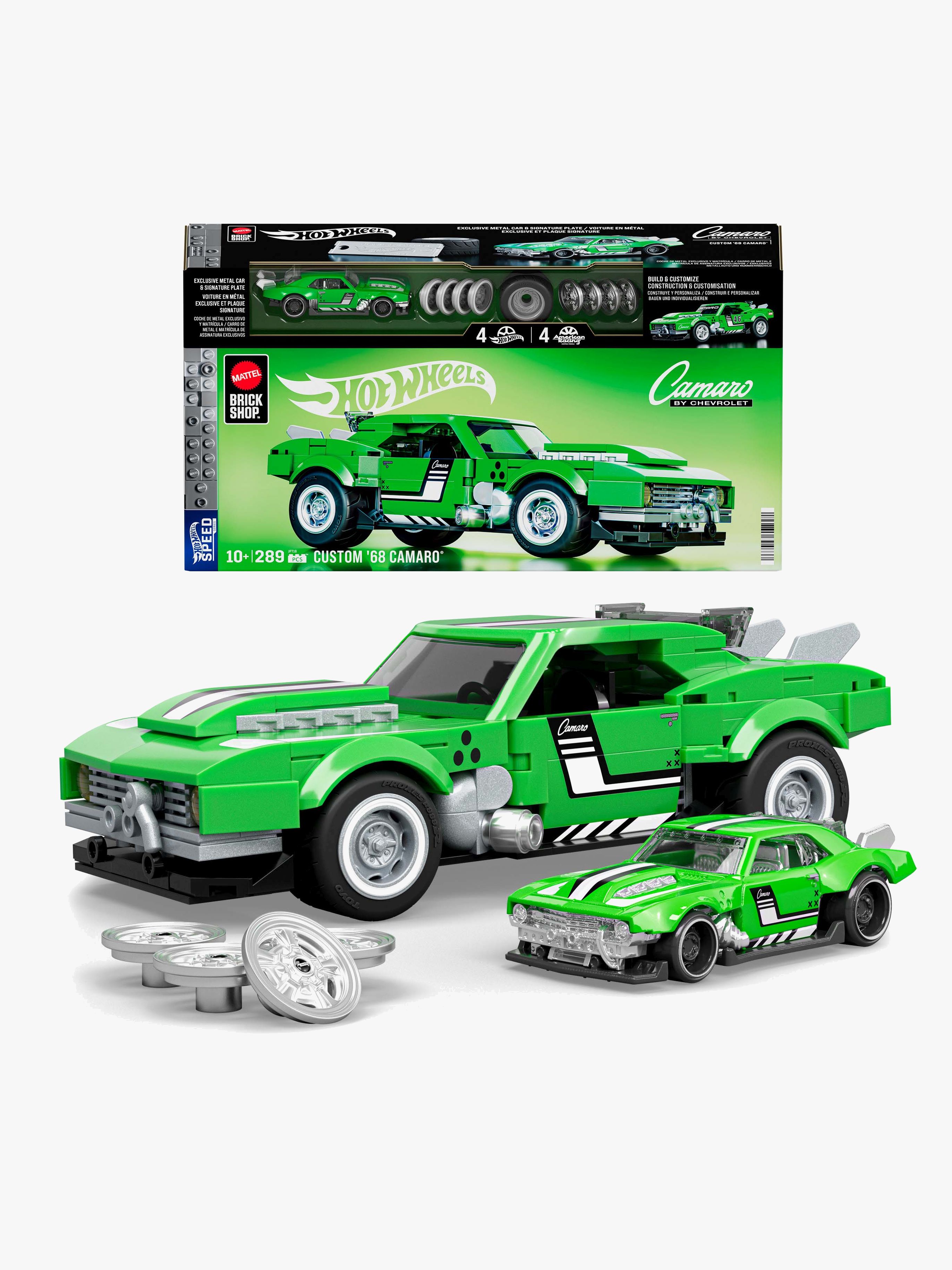 Mattel Brick Shop Hot Wheels Speed Series Brick Shop Hot Wheels Byggesæt Custom ’68 Camaro 289 Dele