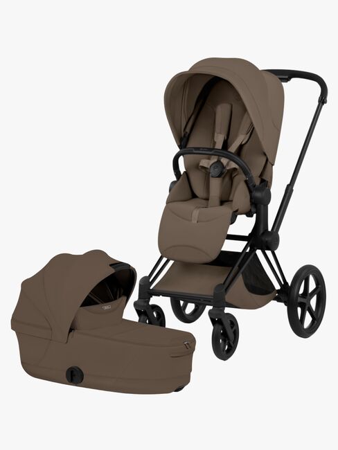 Cybex PRIAM Style Duovogn, Matt Black/Coconut Brown 915627.jpg