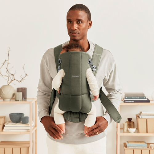 BabyBjörn Mini Bæresele Woven, Mørkegrøn