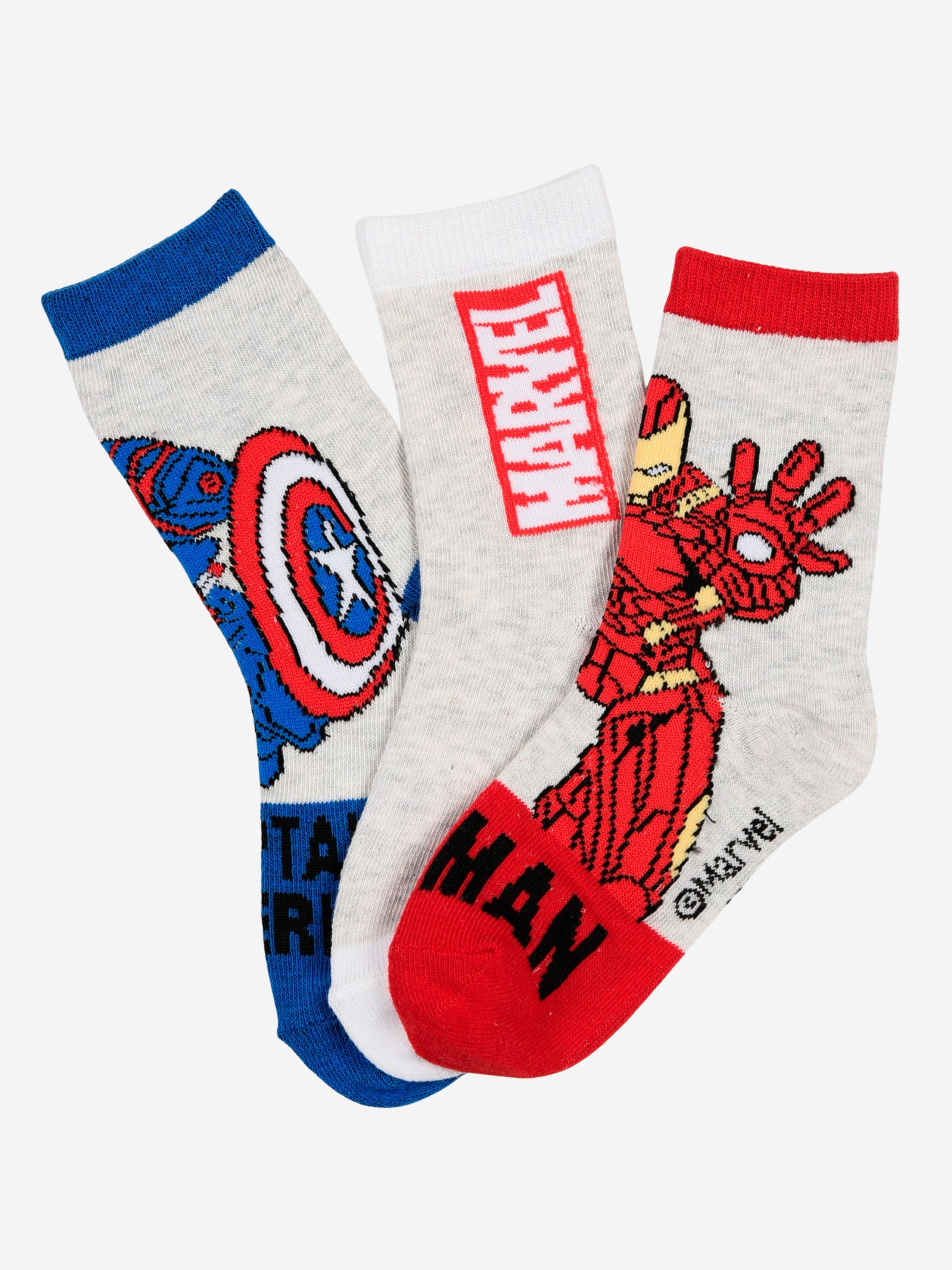 Marvel Avengers Strømper 3-pak, Multifarvet, 23-26
