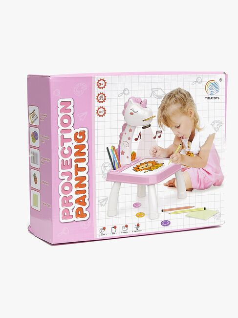 Fippla Tegnetavle med Projektør & Lys, Pink
