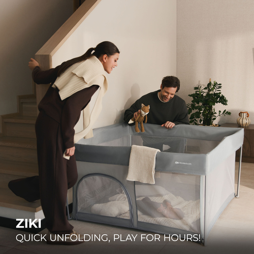 Kinderkraft ZIKI Kravlegård, Grey