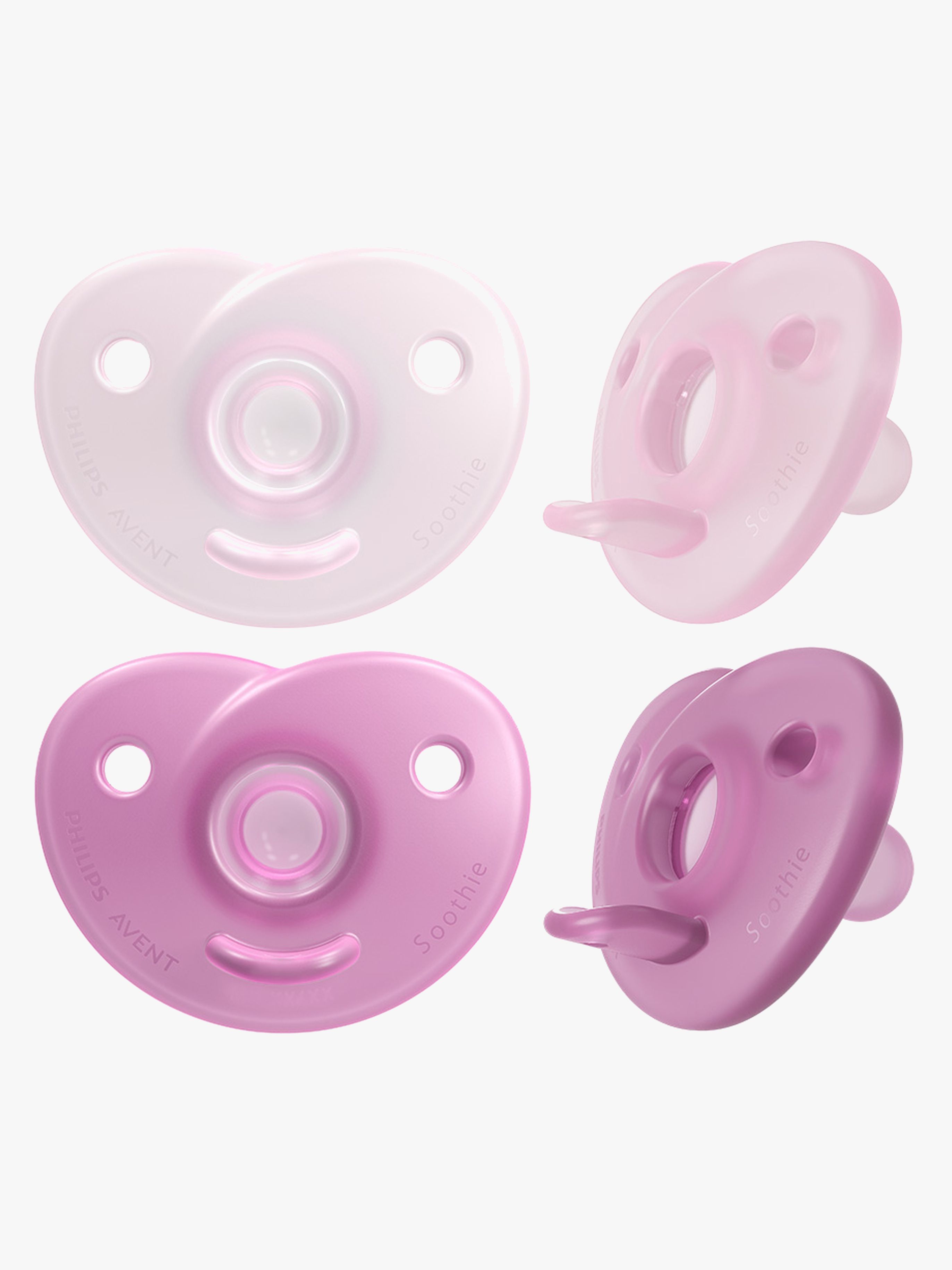 Philips Avent Soothie-sut 0-6 m 2-pak, Lyserød/Lyspink
