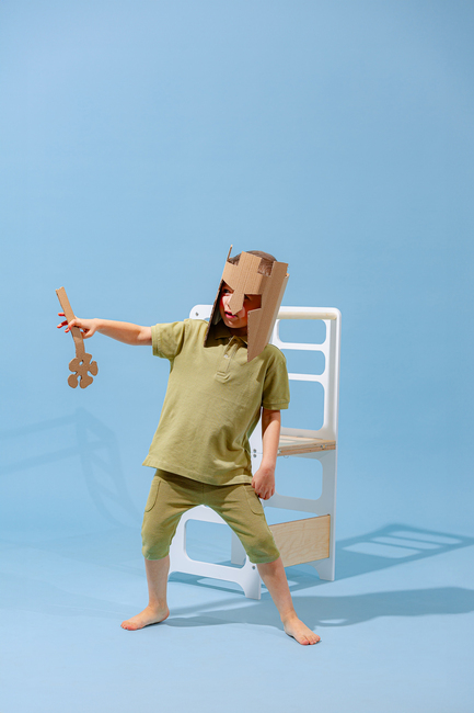 Duck Woodworks Sammenklappeligt Læringstårn, Hvid