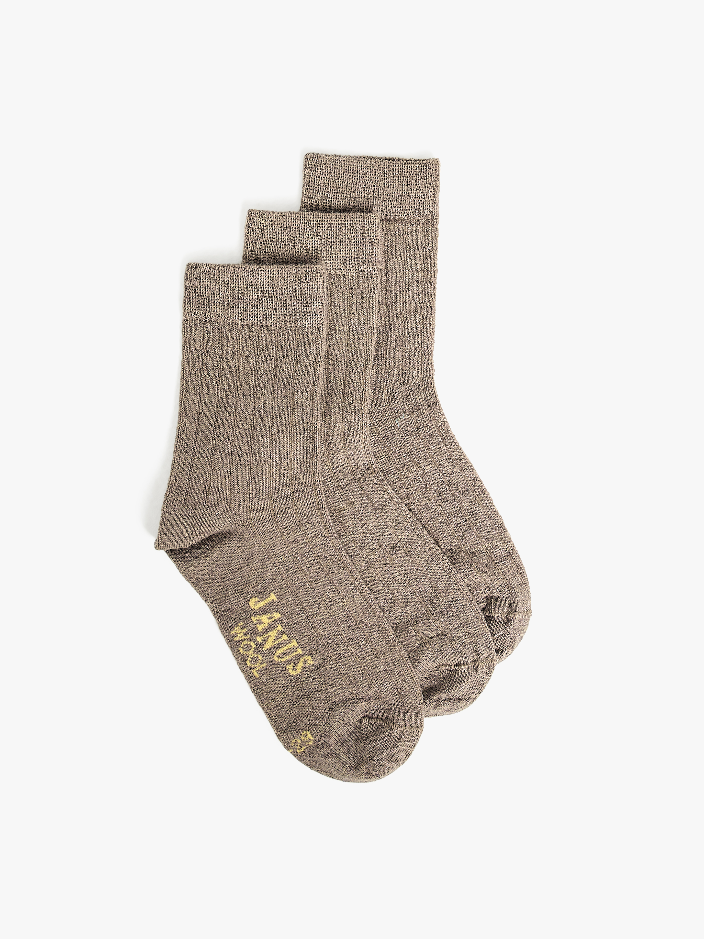Janus Uldstrømper Merino 3-pak, Walnut, 30-34