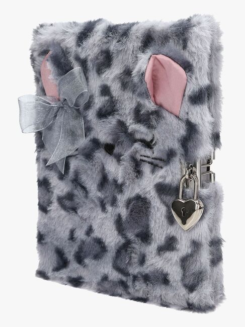 TOPModel Dagbog Pelset med Hjertelås, Grå