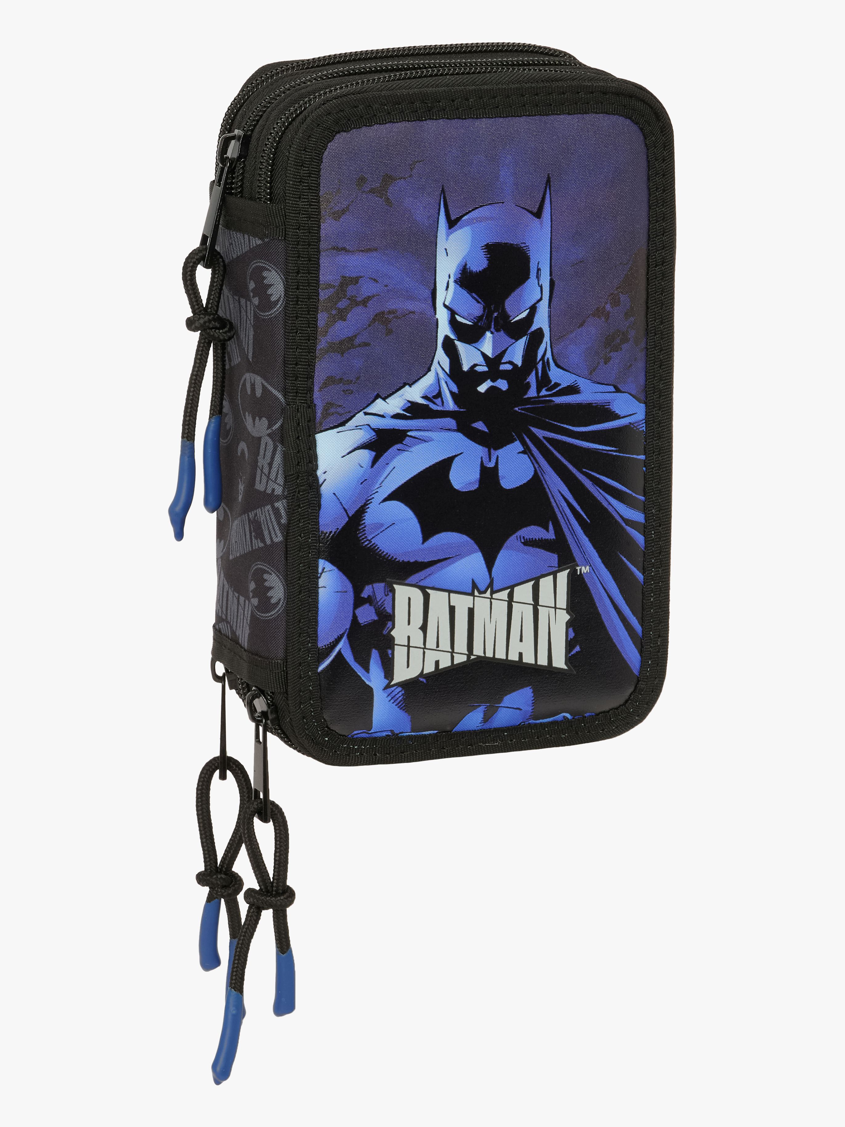 Batman Fyldt Penalhus med 3 Rum 37 Dele, Sort