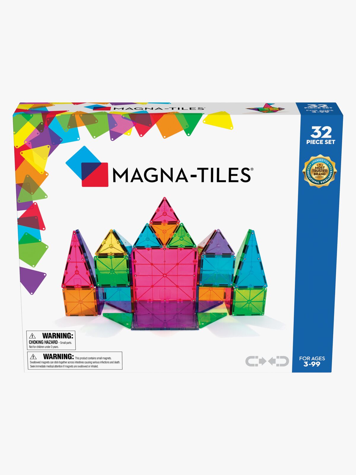 MAGNA-TILES Clear Colours Byggesæt 32 Dele