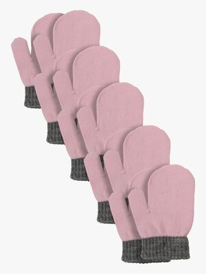 Lindberg Sundsvall Vanter Uldblanding 5-pak, Pink/Anthracite