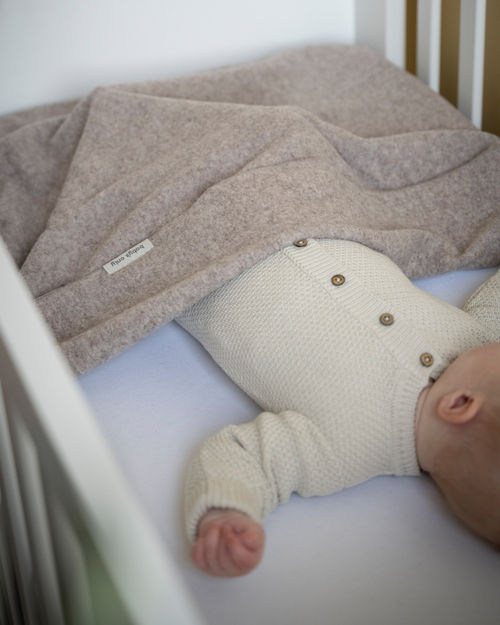 Baby's Only Baby Crib Tæppe Merinould TOG 1, Brushed Sand
