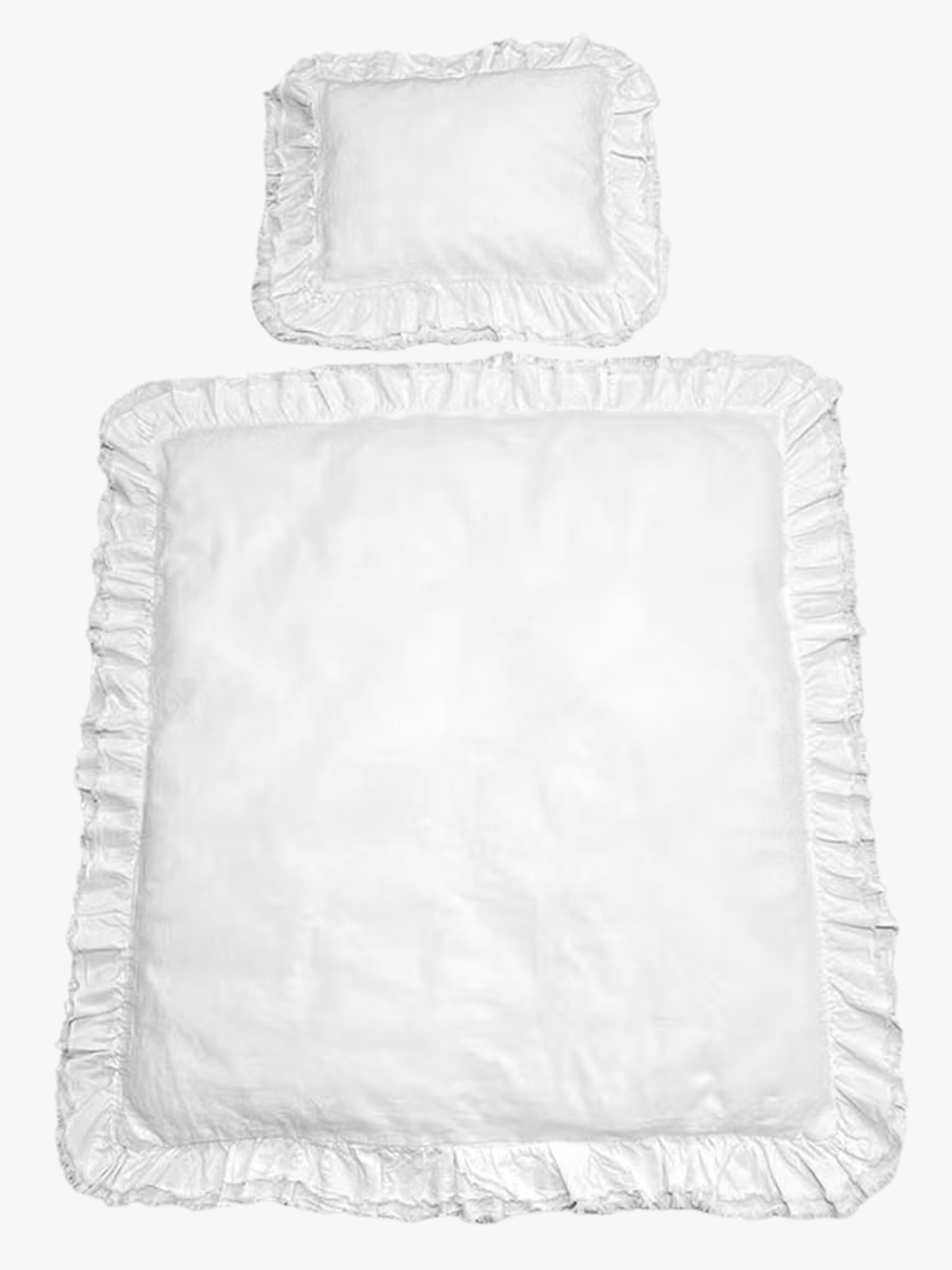 Mini Dreams Sengesæt Vintage Flæser Tremmeseng, Hvid