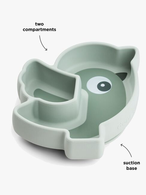 Done By Deer Stick & Stay Silikonetallerken Birdee, Green