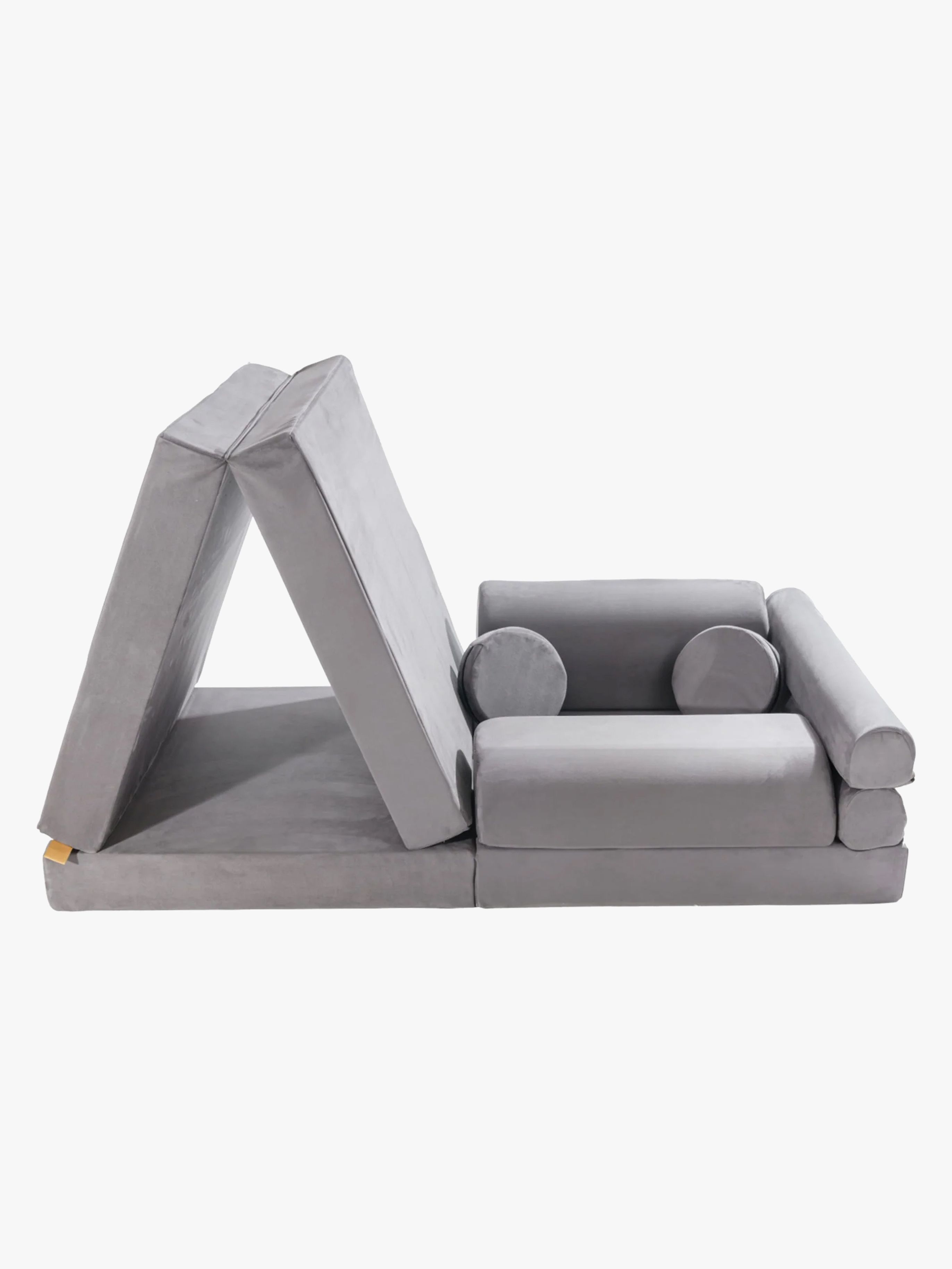 Meowbaby Play Premium Slimcord Bygbar Sofa, Grå, Børnemøbler, Indretning børneværelse