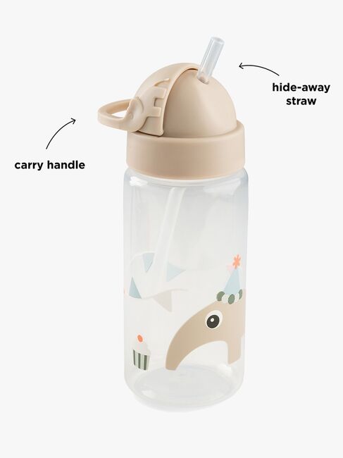 Done By Deer Celebration Flaske med Sugerør, Sand