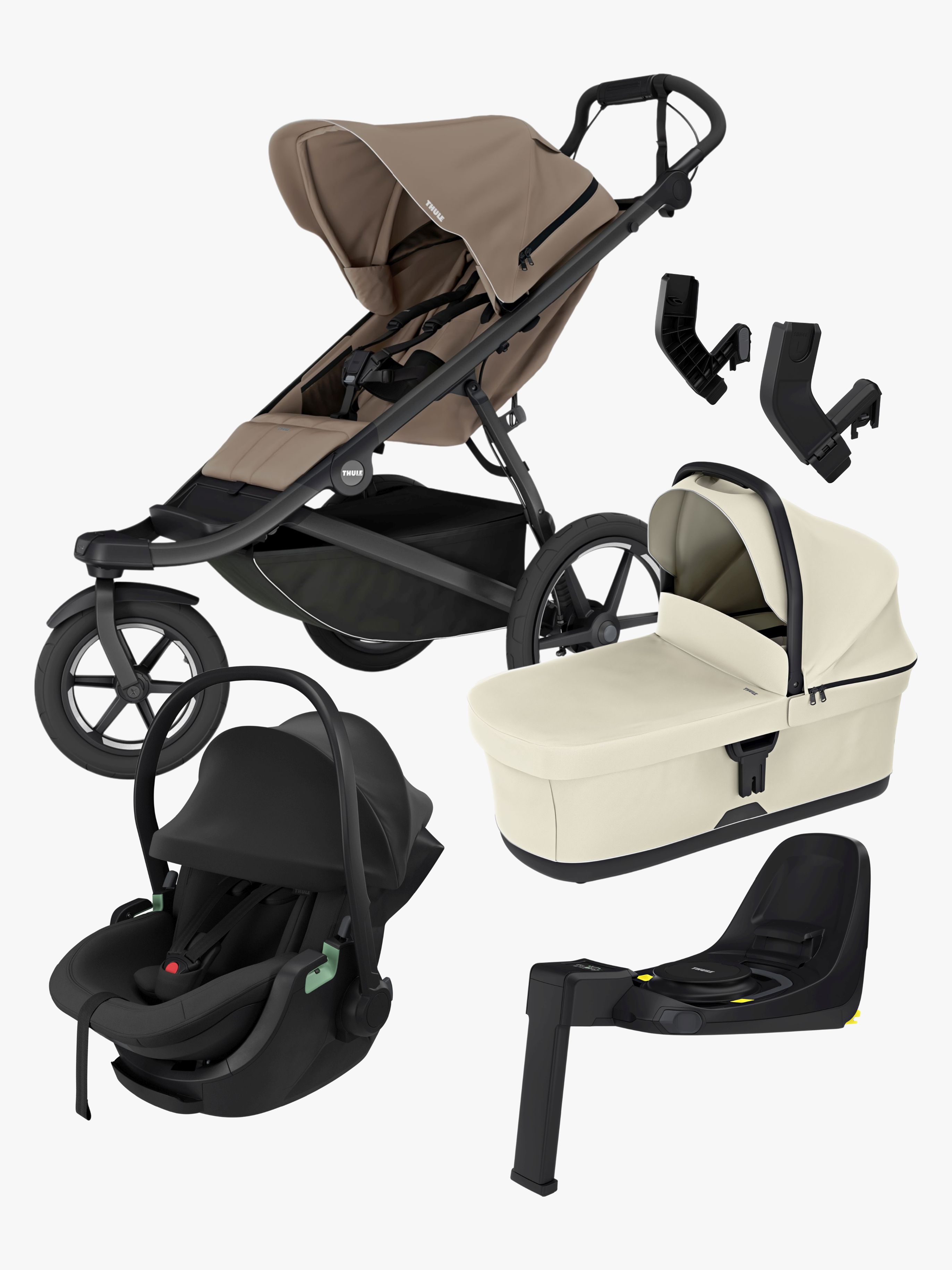 Thule Urban Glide 3 Duovogn inkl. Autostol Baby og Base, Tinted Taupe