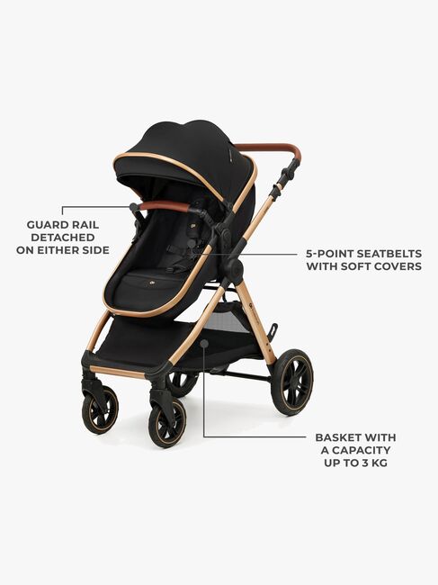 Kinderkraft ESME PRO 3-in-1 Duovogn Travelsystem, Pure Black