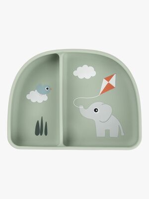 Done By Deer Playground Opdelt Tallerken Stick & Stay, Green