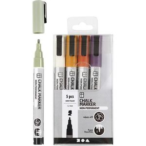 Creativ Company Chalk Markers Afdæmpede Farver 5 stk.