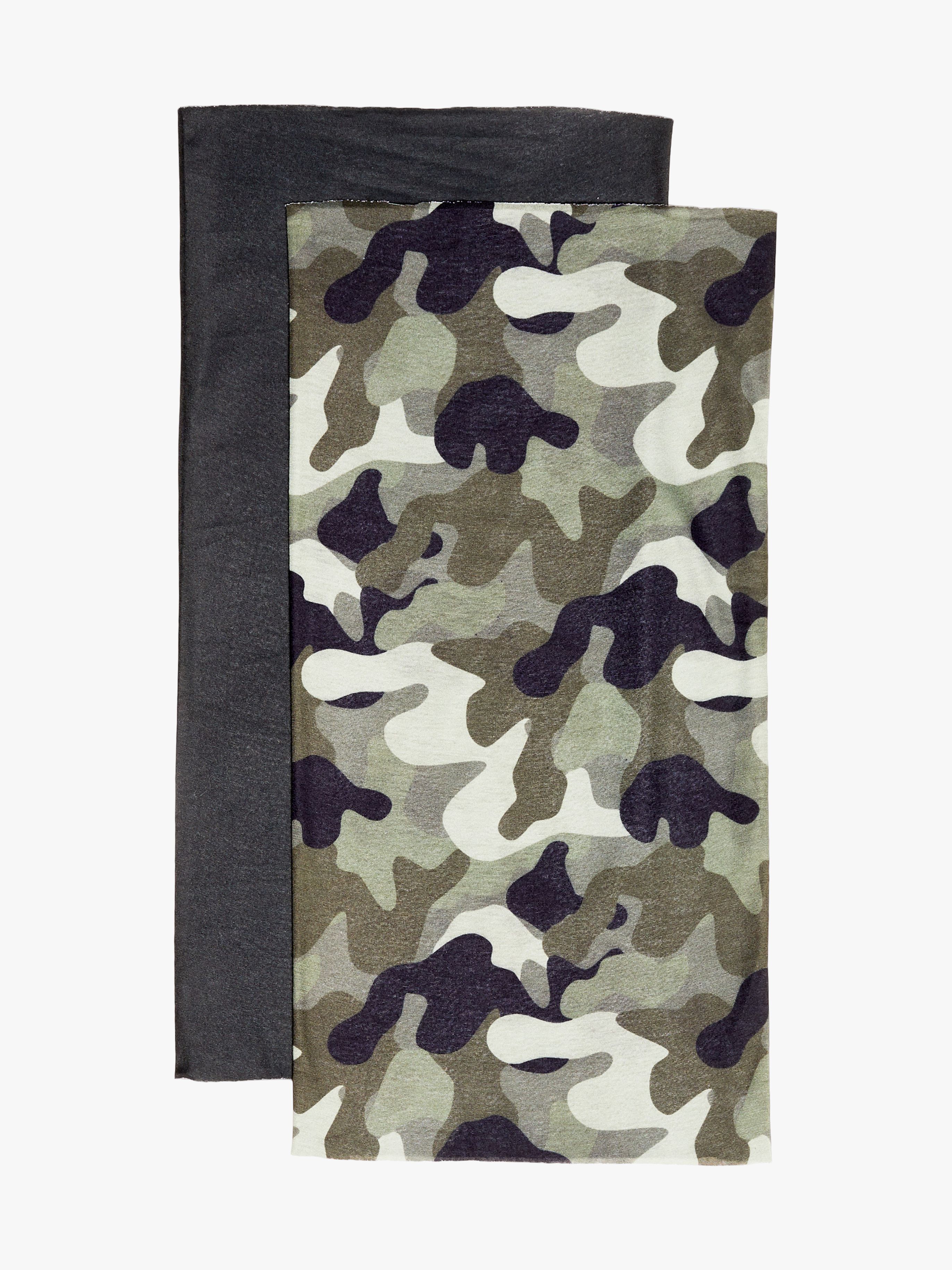Nordbjørn Bjørli Halsedisse 2-Pak, Black/Camo Splash Deep Lichen Green