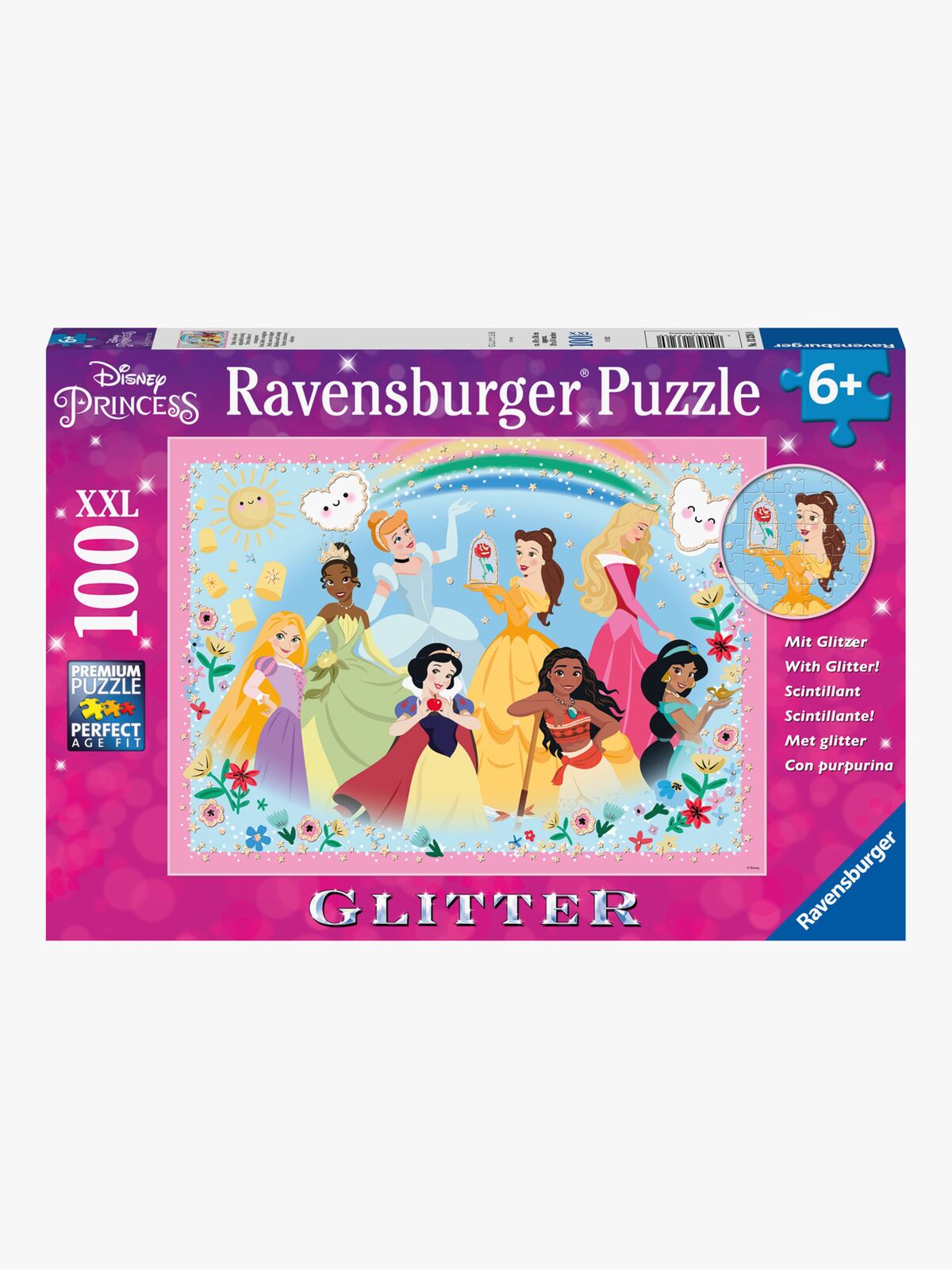 Ravensburger Puslespil Disney Princess Stærk, Smuk & Modig 100 Brikker