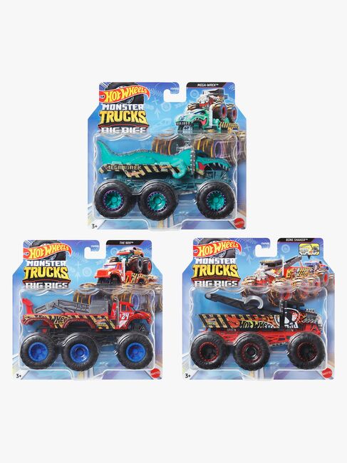 Hot Wheels Monster Trucks Big Rigs Bjærgningsbil Blandet Udvalg
