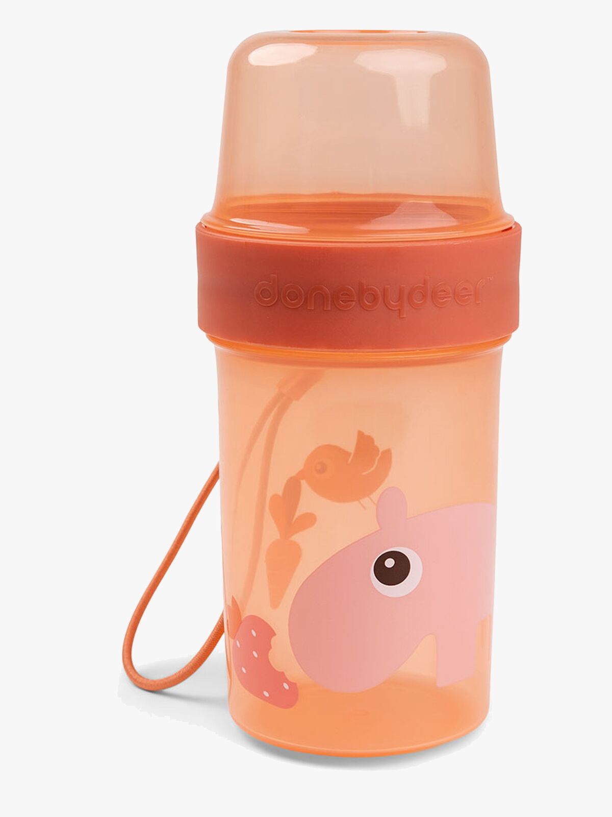 Done By Deer Ozzo To Go Two-Way Snackbeholder, Papaya