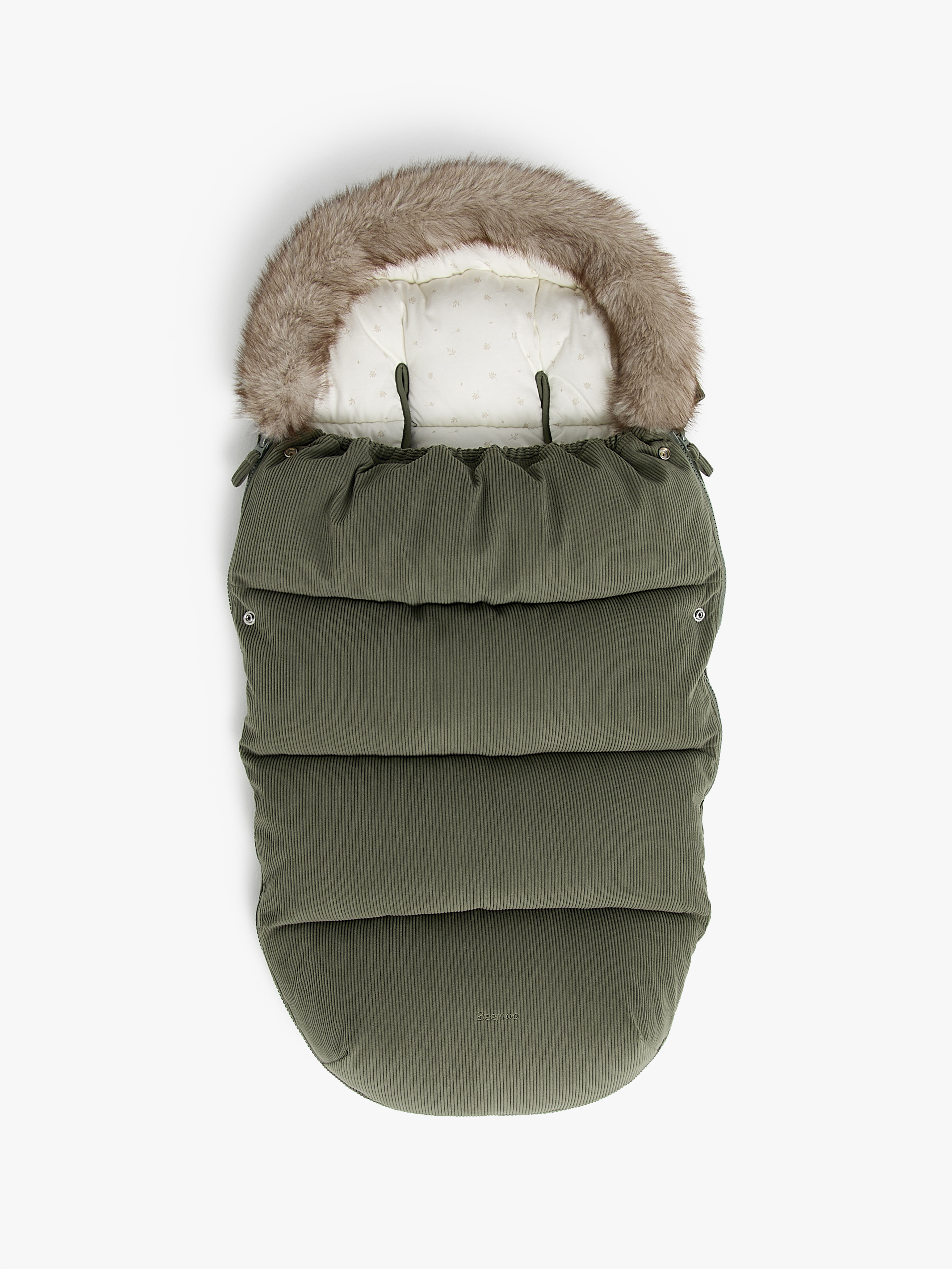 Beemoo Brisk Vinterkørepose, Green Corduroy/Leaf