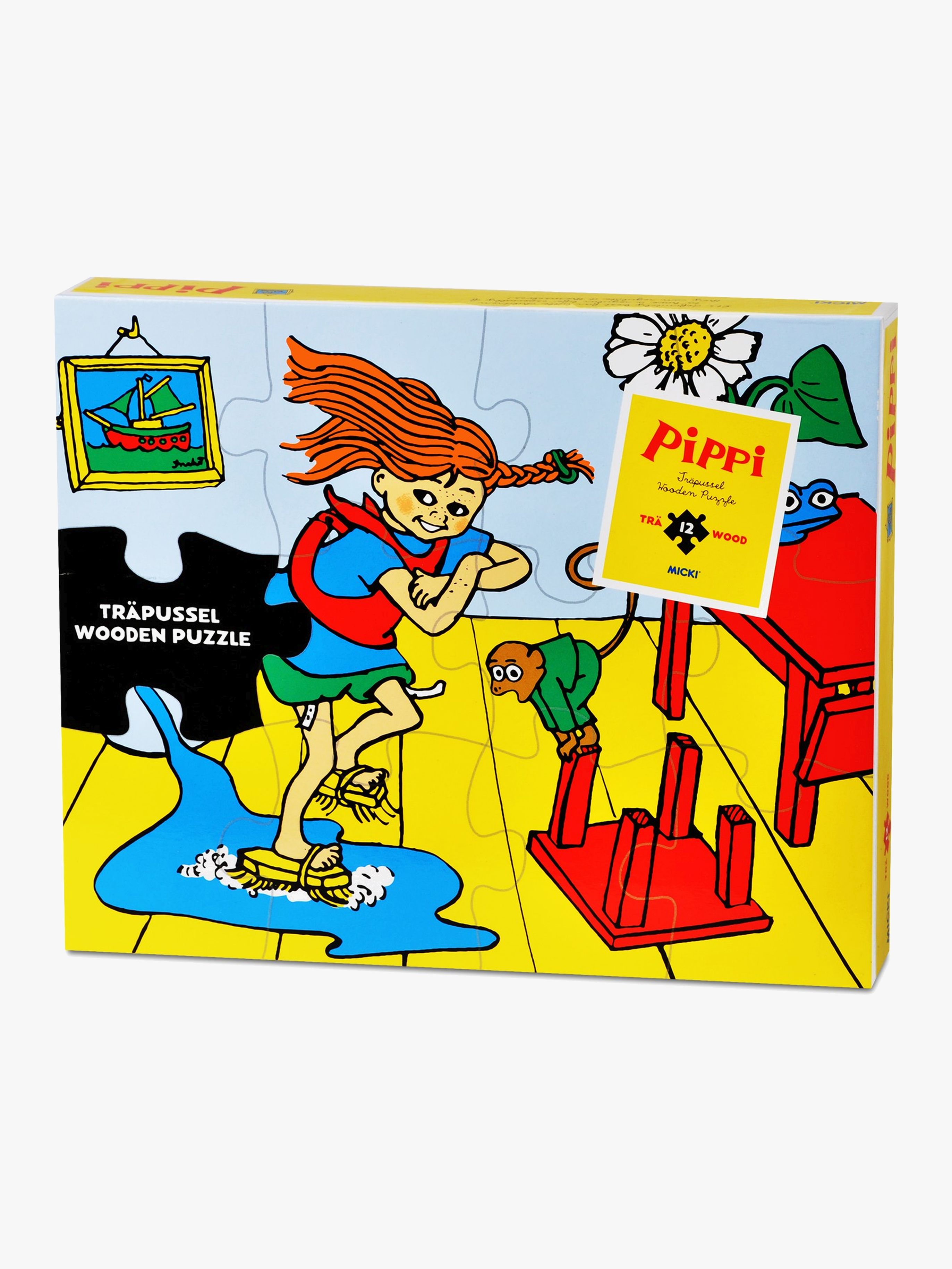 Pippi Træpuslespil 12 Brikker