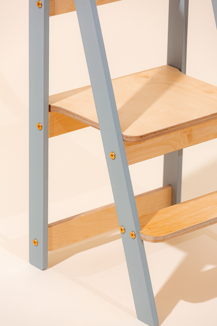 Duck Woodworks Sammenklappeligt Læringstårn, Grå