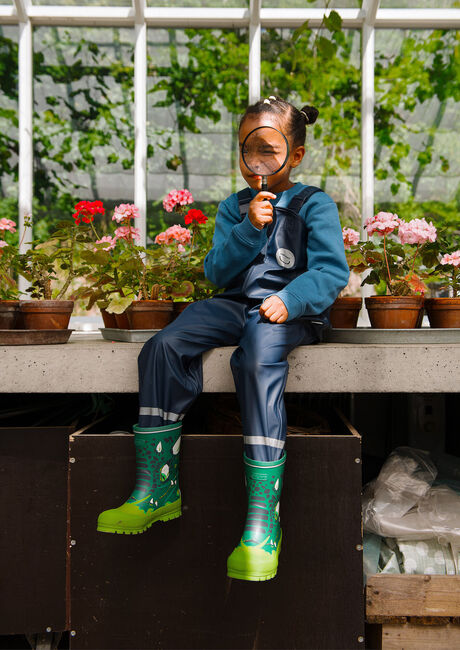 Viking Jolly Print Gummistøvler, Bottlegreen