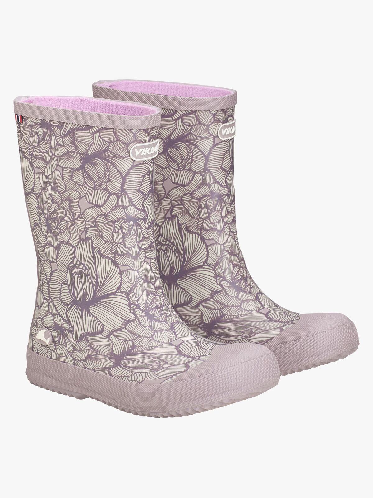 Viking Indie Print Gummistøvler, Dusty Pink/Cream