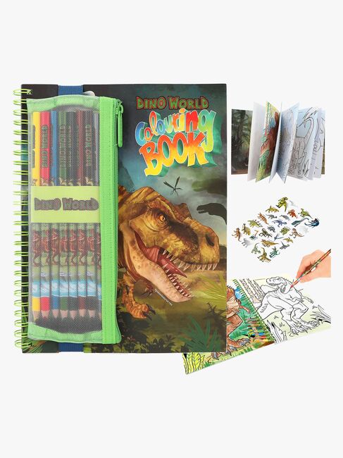 Dino World Malebog med Farveblyanter