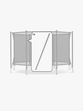 BERG Reservedel Safety Net Comfort Øvre Rør til Fjederfastgørelsesdel 120 Cm