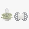 BIBS Infinity Sutter 2-Pak Silikone Str. 2 Symmetrisk, Sage GLOW/Cloud GLOW