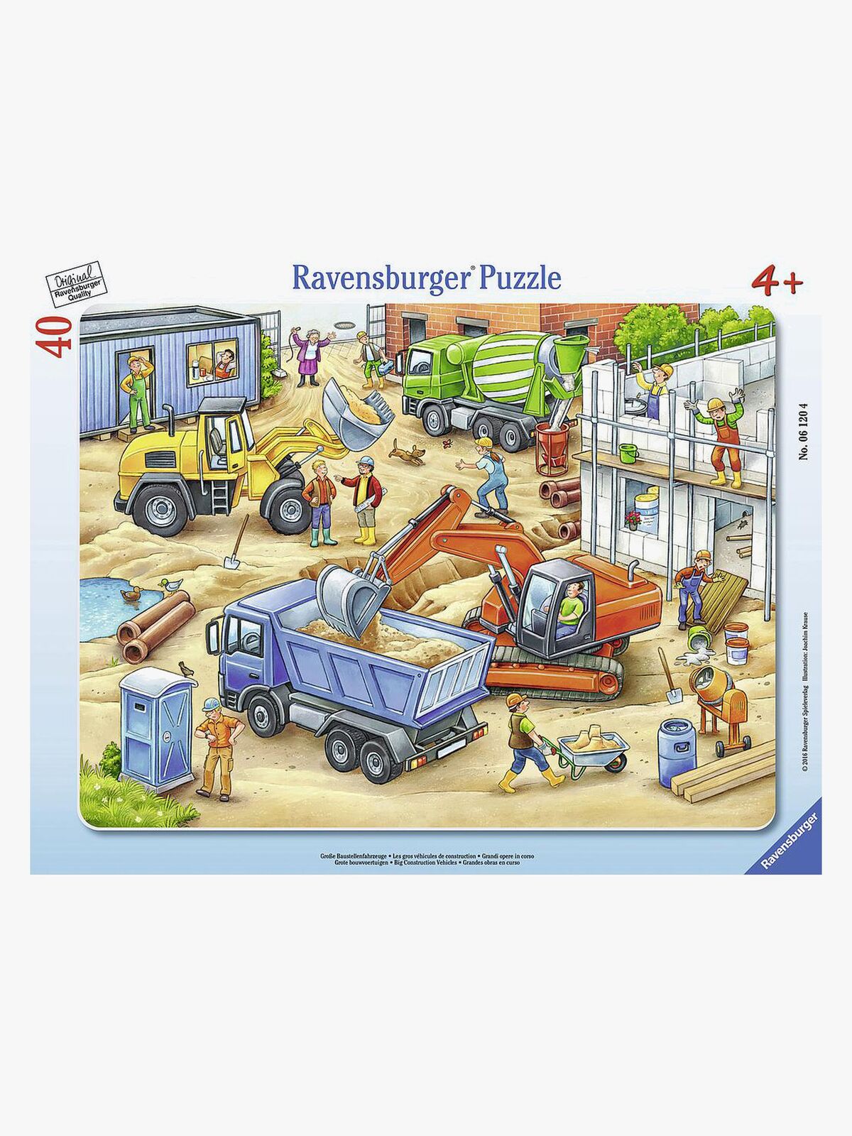 Ravensburger Puslespil Big Construction Vehicles 40 Brikker