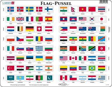 Larsen Flag Rammepuslespil 80 Brikker