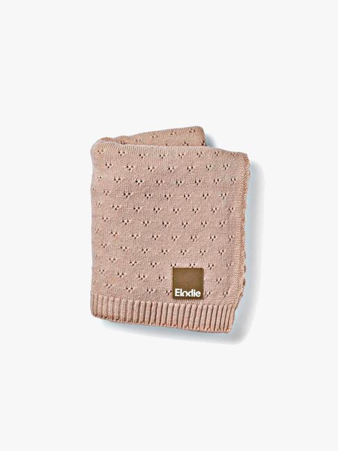 Elodie  Pointelle-strikket Tæppe 100x75, Blushing Pink