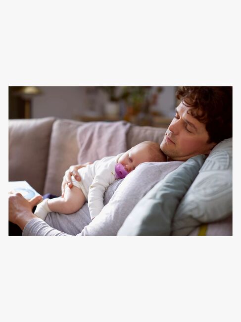 Philips Avent Curved Soothie 0-6 mdr., Lyserød
