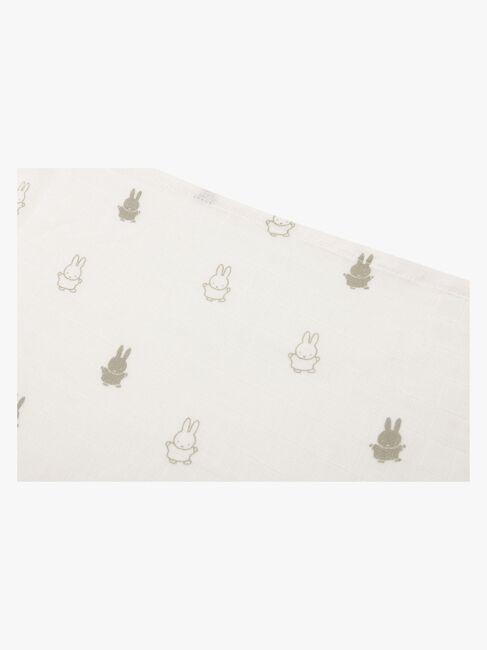 Jollein Happy Miffy Tæppe/ Stofble i Musselin 3-pak, Olive Green