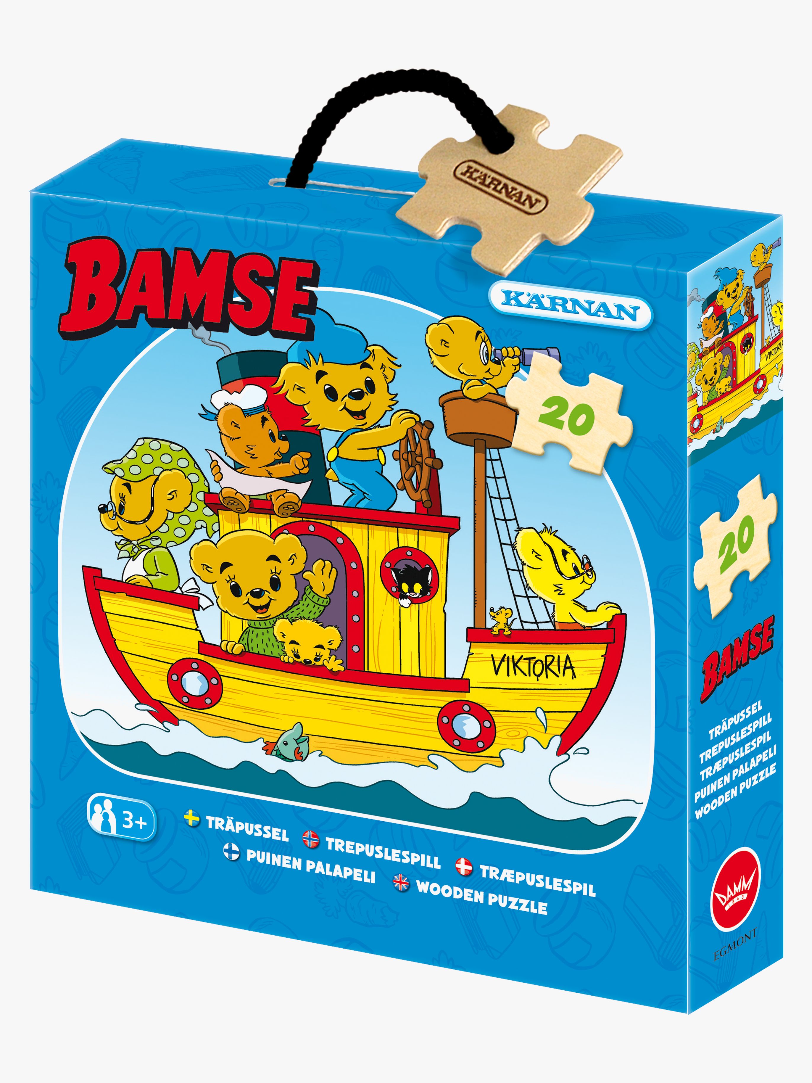 Kärnan Bamse Verdens Stærkeste Bjørn Træpuslespil 20 Brikker