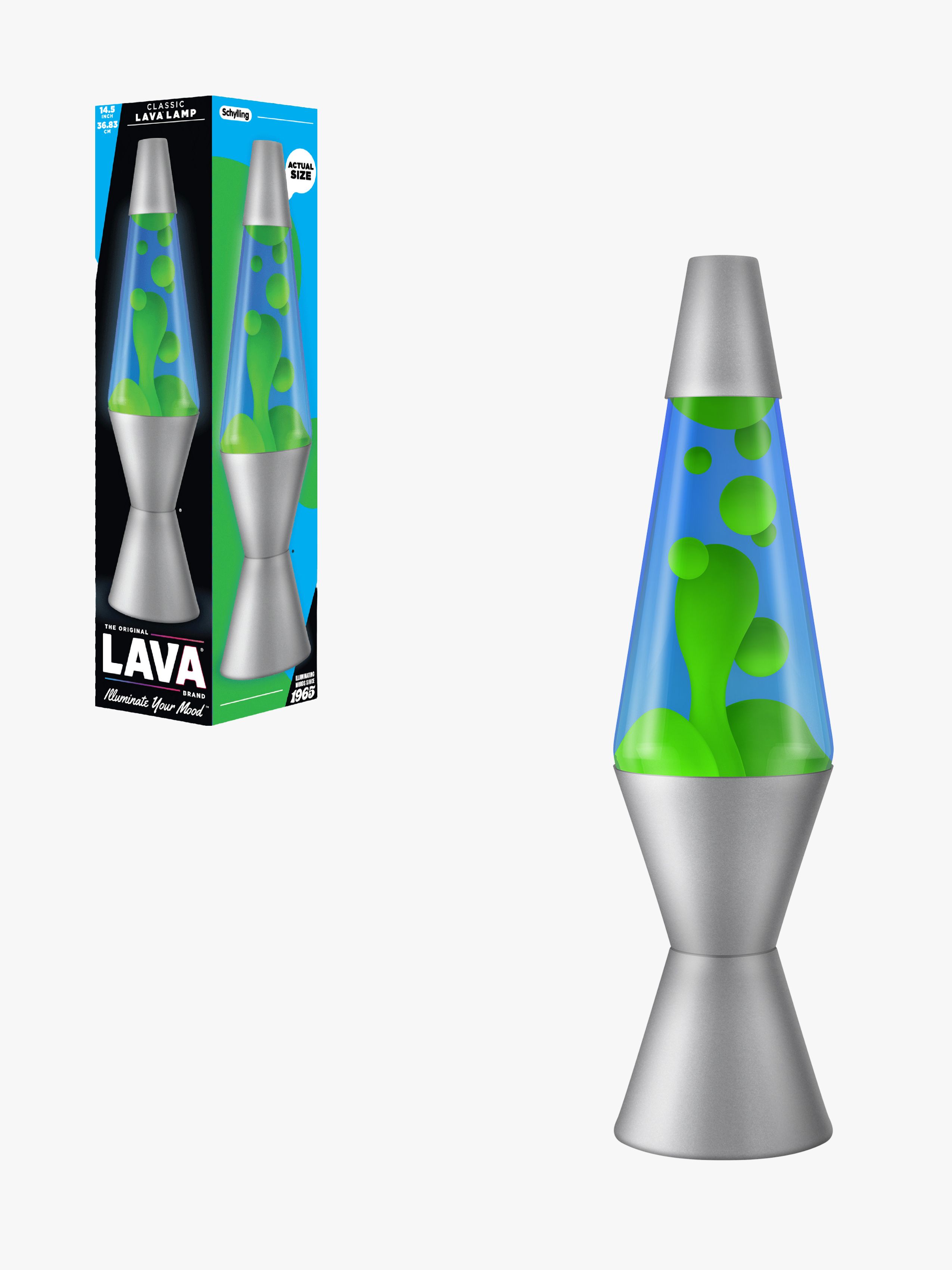 LAVA Lampe Classic 37cm, Grøn/Blå, Børnelampe