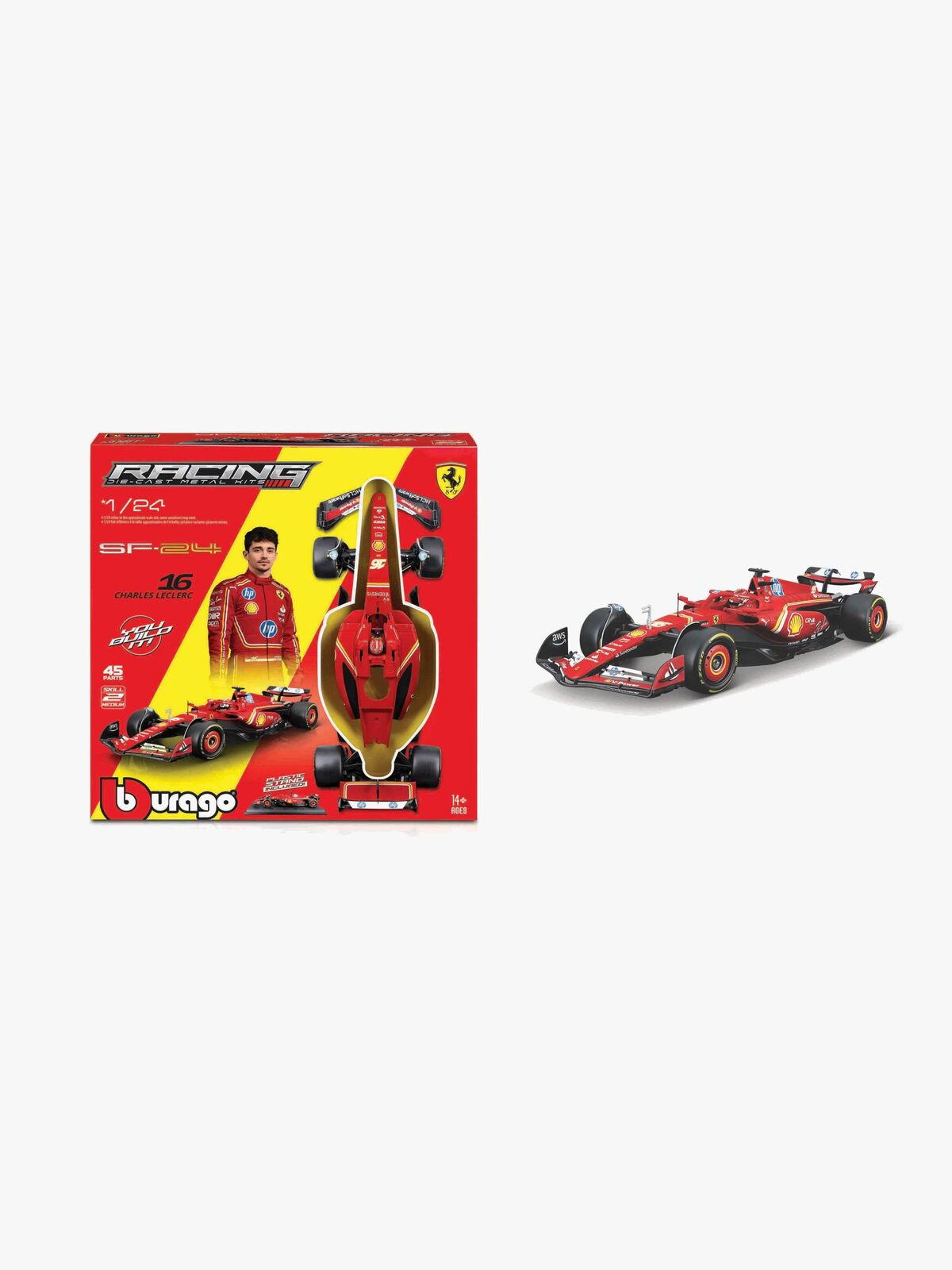 Bburago F1 Ferrari SF-24 Modelsæt Leclerc #16 1:24