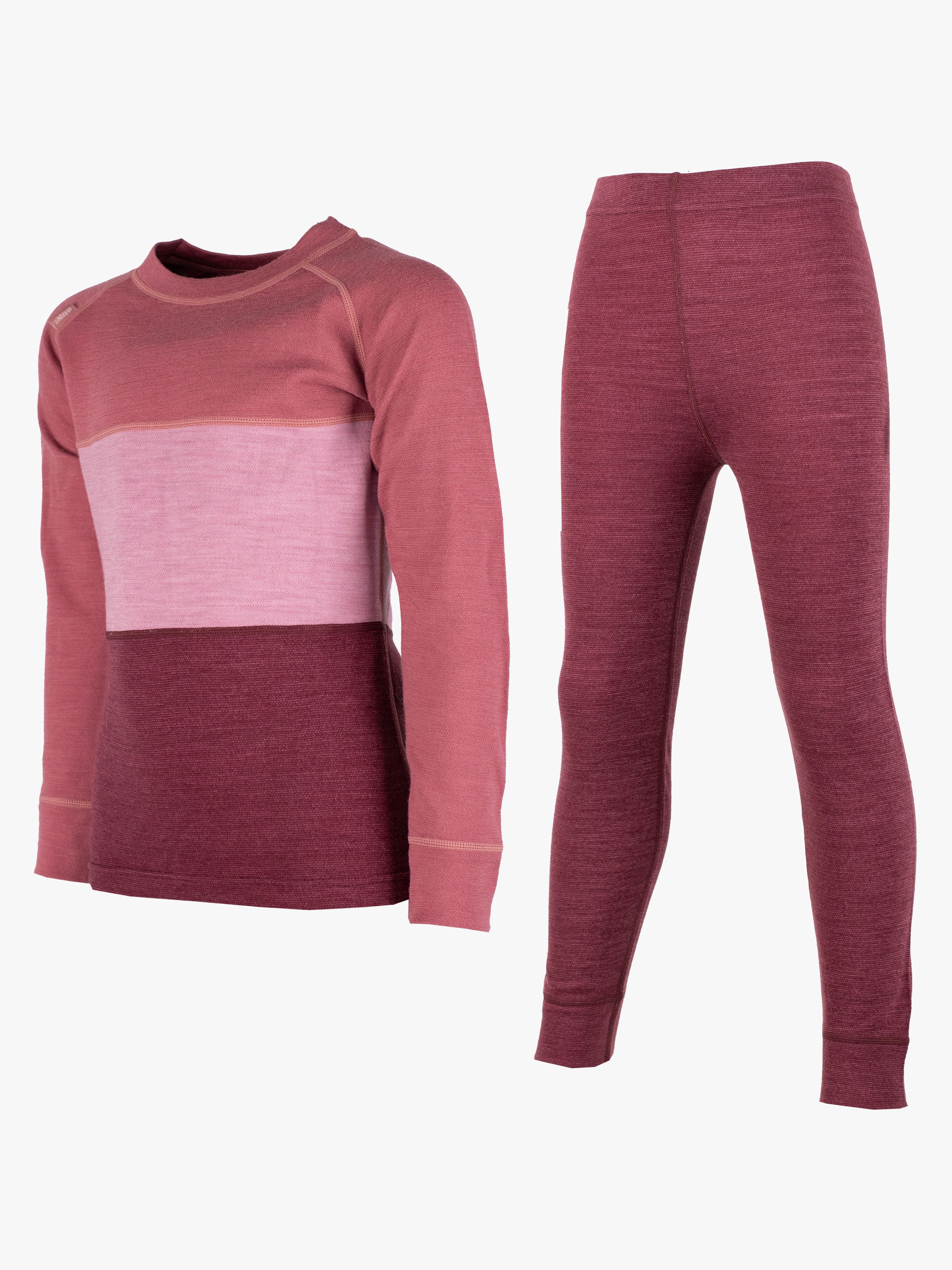 Lindberg Bamboo Merino Skiundertøj, Blush/Rose, 170