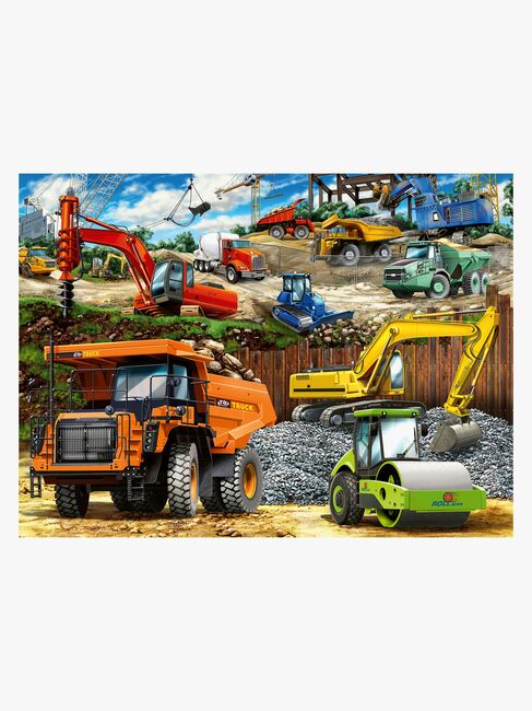 Ravensburger Puslespil Entreprenørmaskiner, 100 Brikker