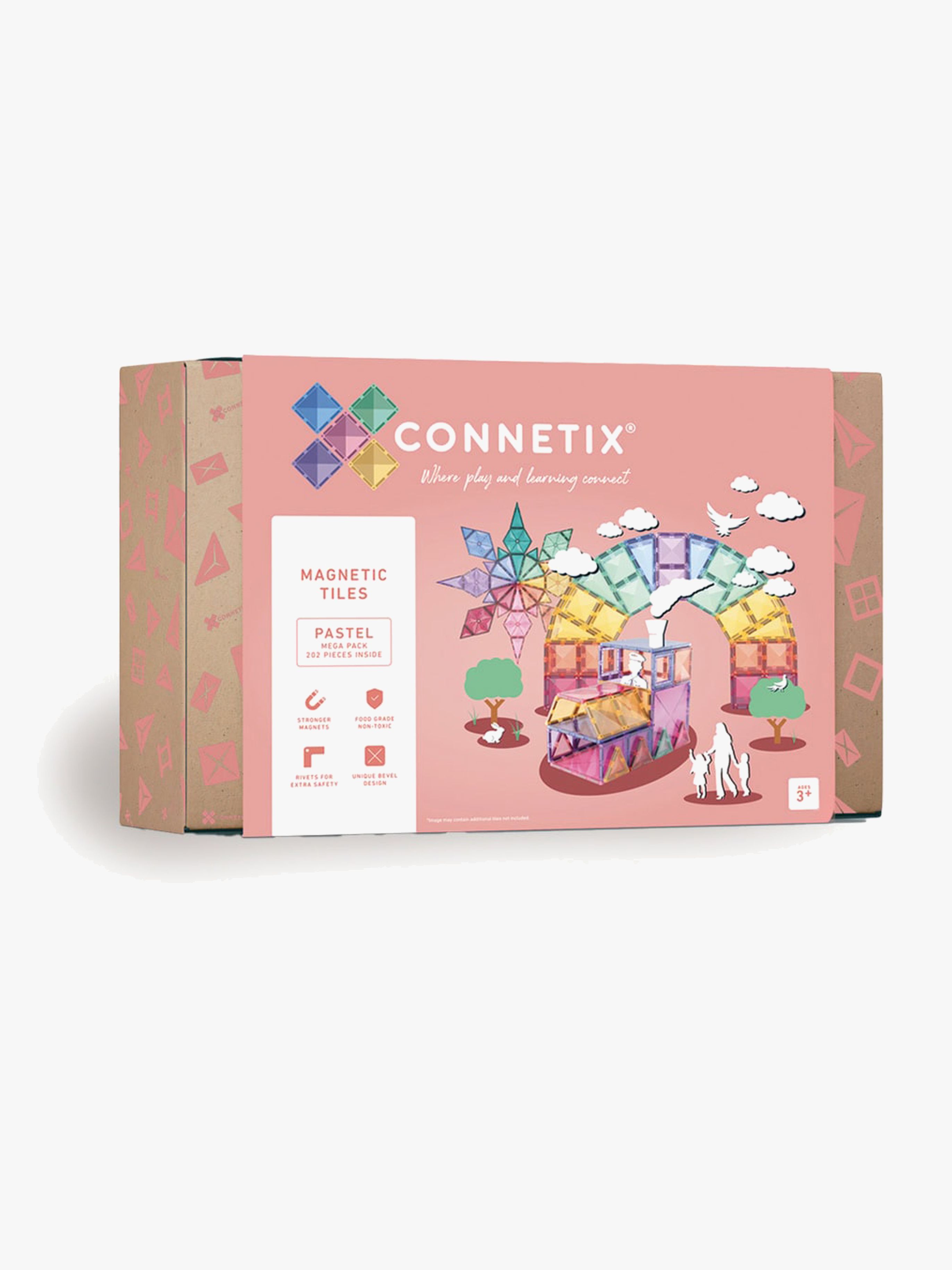 Connetix Magnetiske Byggeklodser Pastel Mega 202 Dele