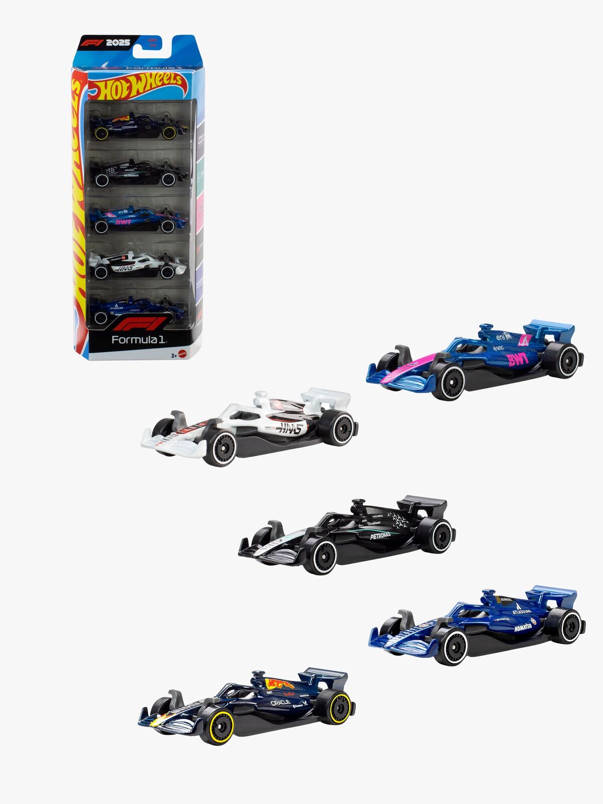 Hot Wheels F1 Biler Die-Cast 1:64 5-pak