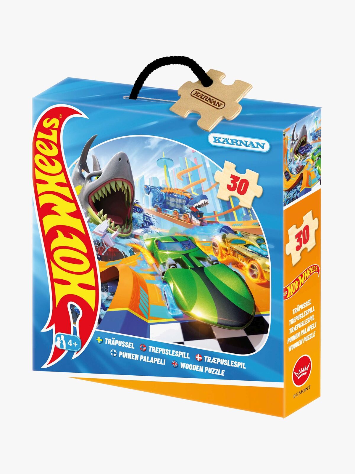 Kärnan Hot Wheels Træpuslespil 30 Brikker