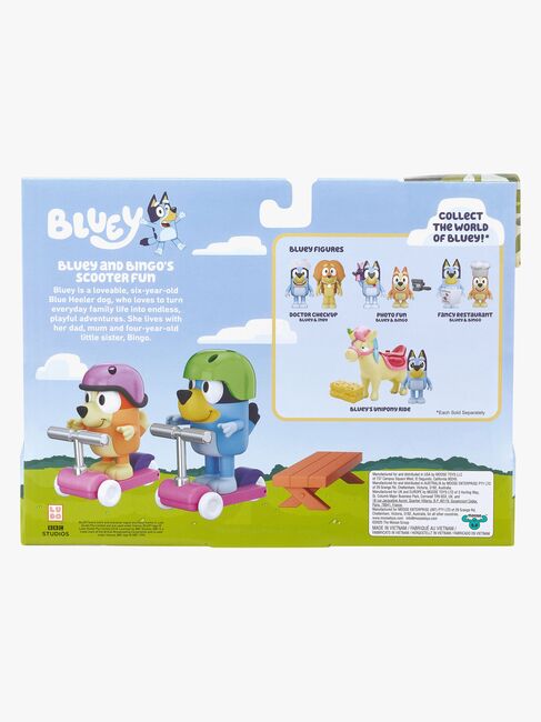 Bluey Figursæt Bluey & Bingo med Løbehjul